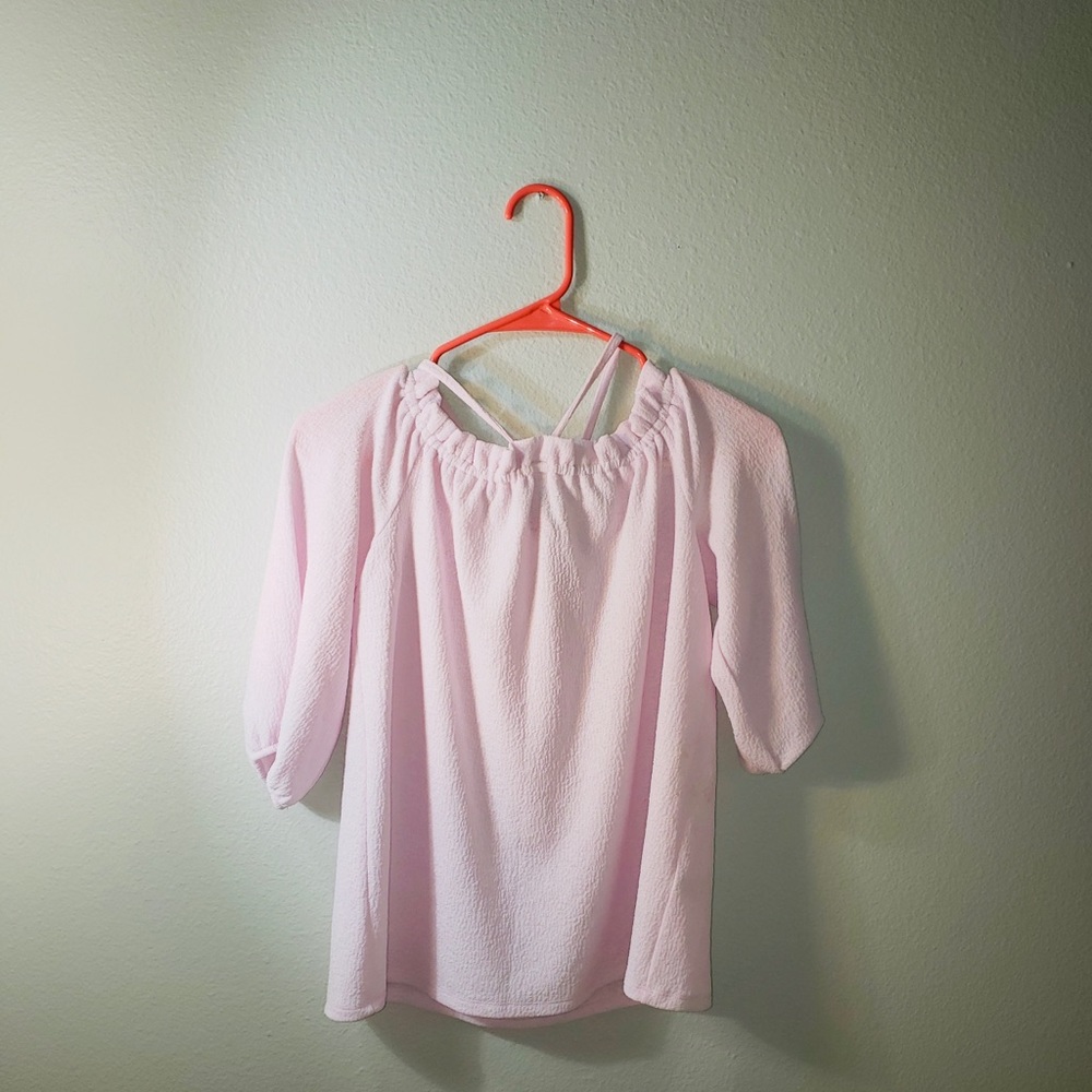 Halter Crepe Off-Shoulder blouse by Vince Camuto